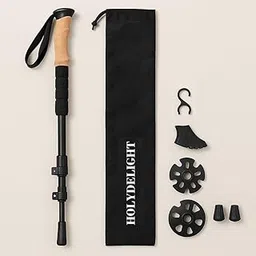 HOLYDELIGHT Heavy-Duty Aluminum Trekking Pole with Quick Lock – Adjustable Hiking Stick for Men & Women | Telescopic Walking Pole with Grip, Tips, Accessories & Carry Bag for Travel & Trekking-picture-15
