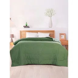 HOMADORN Olive Green & Sea Green AC Room 300 GSM Double Bed Comforter-image-11