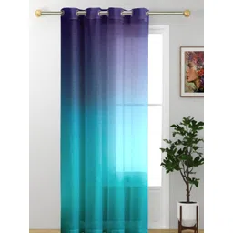 HOMADORN Purple & Turquoise Blue Sheer Window Curtain-picture-37