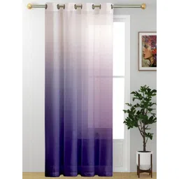 HOMADORN Purple & White Sheer Window Curtain-picture-10