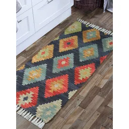 HOMADORN Red & Green Geometric Printed Anti Skid Floor Mats-image-38