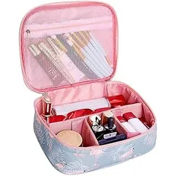 Homava 1 Layer Makeup Toiletry Kit Organizer Polyester Zipper Travel Cosmetic Makeup Toiletry Bag,24 X 20 X 9 cm,Multicolor-picture-17