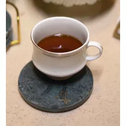 home arte Green Marble Bird Coaster Set of 4 with Stand for Bar, Beer, Coffee, Tea-picture-27