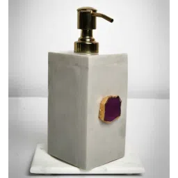 home arte Liquid Soap Dispenser Marble with Pink-picture-19