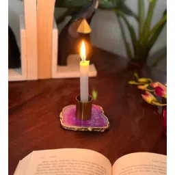 home arte Pink Stone Candle Holder-picture-24