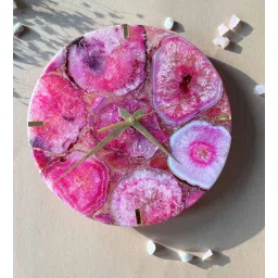 home arte pink Stone Wall Clock-picture-2