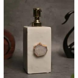 home arte Refillable Marble Soap Dispenser with White Agate-picture-33