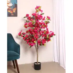 home bloom Artificial Bougainvillea Flowers Plants with Pot  -picture-11