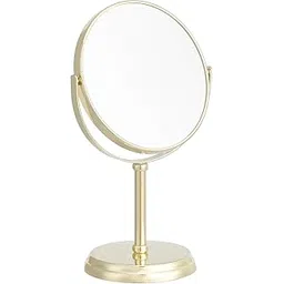 Home Brand Tabletop Magnifying Mount Vanity Round Mirror, 1X/5X Magnification, Iron Frame, 7.2" L X 4.92" W (Silver)-picture-22
