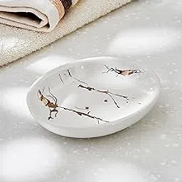 Home Centre Aubree Vince Ceramic Soap Dish, White-picture-27