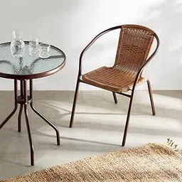 Home Centre Fullerton Polyrattan Chair - Brown-picture-18