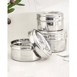 home centre Corsica Aresco Set of 3 Stainless Steel Containers-picture-36