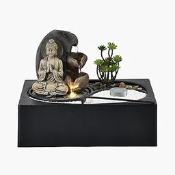 Home Centre Corsica Black Polyresin Buddha Indoor Fountain- 21cmx22cm, Standard (CORSICA-1201134L)-picture-26