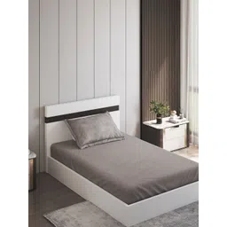 Home Centre Grey 330 TC Single Bedsheet with 1 Pillow Covers-image-7