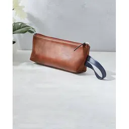 home centre Leather Pouch with Zip Closure-picture-33