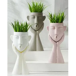 home centre Polypropylene Human Planter with Plant-picture-35