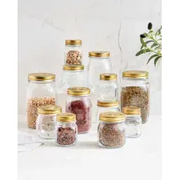 home centre Set of 12 Glass Storage Jars-picture-53