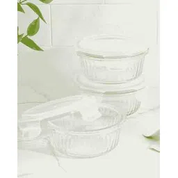 home centre Set of 3 Glass Containers with Lid-picture-48