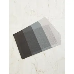 Home Centre Set Of 6 Grey & Charcoal Striped Table Placemats-image-40