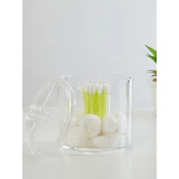 Home Centre Transparent Round Cotton Canister-image-4