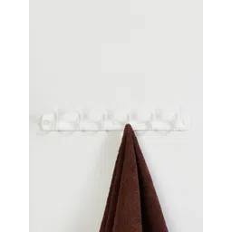 Home Centre White Orion Medallian Solid Wall Hook With 6 Knobs-image-2