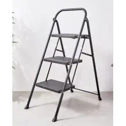 Omnia Newport Metal Foldable 3-Step Ladder-image-3