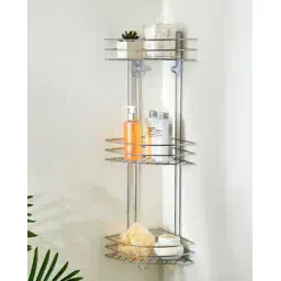Orion Chester Chrome Metal 3 Tier Corner Shower Caddy-image-6