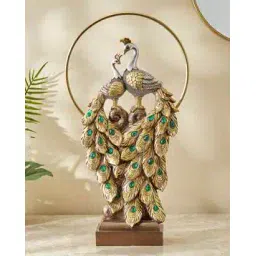 Polyresin Peacock with Metal Ring Figurine-image-20