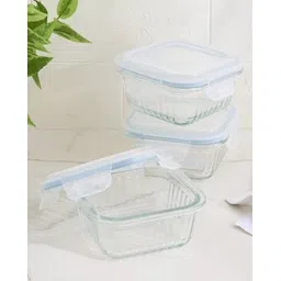 Set of 3 Glass Containers with Lid-image-2