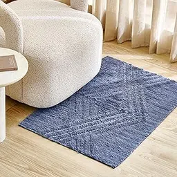 Home Centre Windsor Orniva Cotton Woven Dhurrie - 90x60cm-picture-24