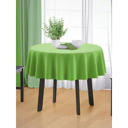 HOME COLORS.IN Green Cotton Round 2-Seater Table Cover-picture-34