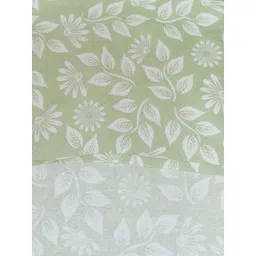 HOME COLORS.IN Green Floral Cotton Round 4-Seater Table Cover image 2