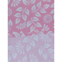 HOME COLORS.IN Pink Floral Cotton 4-Seater Table Cover image 3
