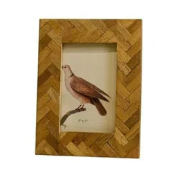 Home Decor Hangout Brown Striped Wooden Table Photo Frame-picture-12