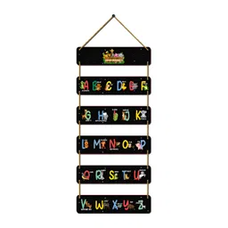 Home Delight Black & Blue Printed Wooden Wall Hanging-picture-12