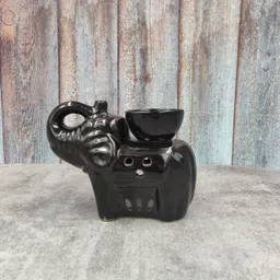 home delight ElephantBlack_DiffuserBurner_BlackRose1_Fragrances_One Tealight Candles (Black) Diffuser Set-picture-25