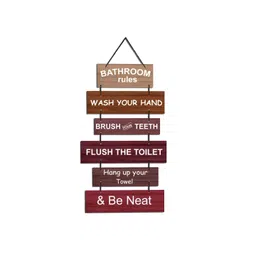 Home Delight Maroon & Brown Quotes Painted Rectangular Wooden Hanging Wall Decor-picture-31