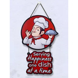 Home Delight White & Red Typography Detailed Wooden Wall Hanging Decor-picture-20