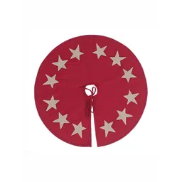 Home Heart Red & Grey Applique Round Cotton Christmas Tree Skirt Festive Decor-picture-32