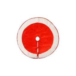 Home Heart Red & White Round Double Layered Christmas Tree Skirt Festive Decor-picture-20