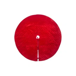 Home Heart Red Quilted Double Layered Christmas Tree Skirt Festive Decor-picture-28