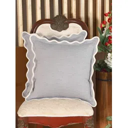 Home Grey 2 Pieces Cotton Square Cushion Covers-picture-31