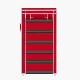 home reserve 1 Door 6 Shelf Solid PP Collapsible Wardrobe image 2
