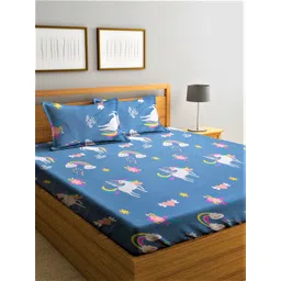 Home Sizzler Unisex Blue Bedsheets-picture-14