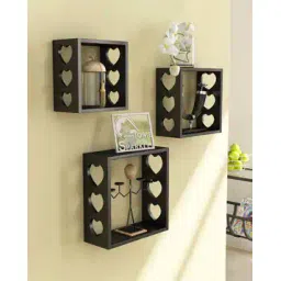 home sparkle Set of 3 Contemporary Square Wall Shelves-picture-32