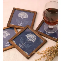home yarn Lunar Blue Cotton 4 Pcs Coasters-picture-39