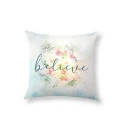 Home4U Kofi White & Blue Cotton Cushion Cover - Set of 1-picture-24