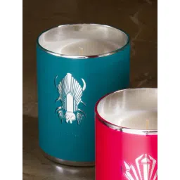 Home4U Ladenac Dynastia Fleurs Du Nil Beetle Blue Wax Jar Candle-picture-31