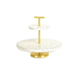Home4U Molly Gold & White Iron Cupcake Stand-picture-47