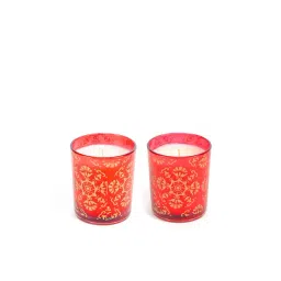 Home4U Nitya Red Wax Candles (Set of 2)-picture-34